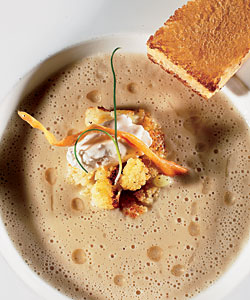 Cauliflower parsnip soup and grilled cheese from Crofton on Wells