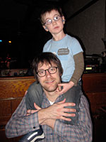 Indie-rock booker Matt Rucins and his son