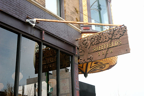 The exterior of Sheffield's, located in Lake View