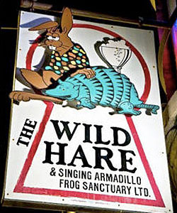 The sign outside The Wild Hare
