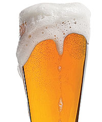 A glass of beer