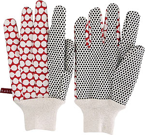 Cherry-checker garden gloves by Hable Construction