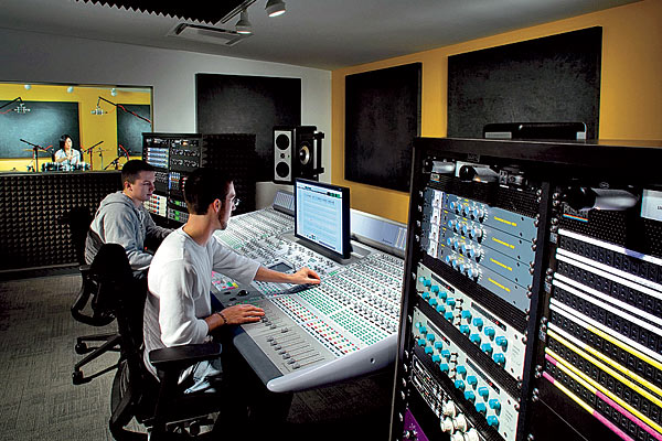 A sound control room at Flashpoint