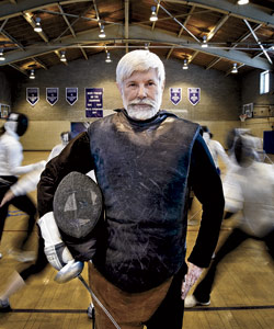 Laurie Schiller, coach of the Northwestern fencing team