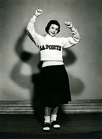 A 1950s-era cheerleader