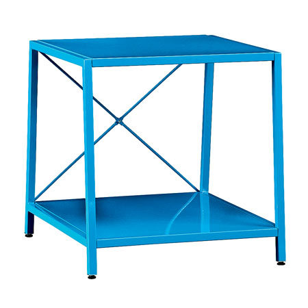 X marks the spot with a Harvey Pool powder-coated metal nightstand, $100, at CB2. 