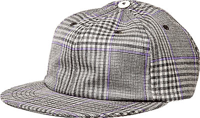 Steven Alan baseball cap in purple houndstooth