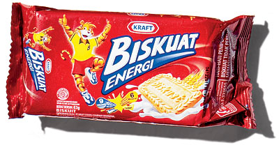 Biskuat nutritional biscuits, sold in Indonesia