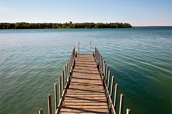 The pier at White Birch Lodge, on Michigan’s Elk Lake