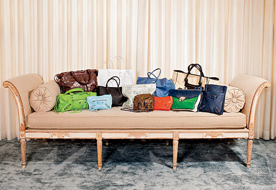 Lefkofsky's collection of Balenciaga bags