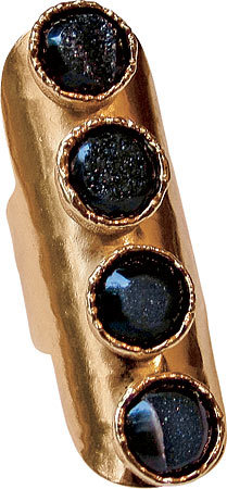 Peppina semiprecious stone ring in 22-karat gold