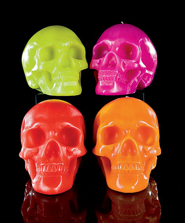 D.L. & Company skull candles, in assorted colors