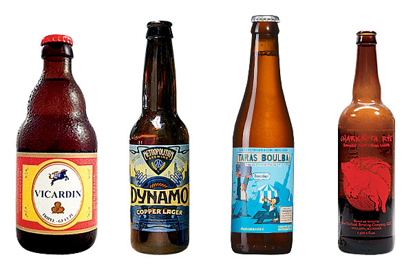 Vicardin, Dynamo Copper Lager, Taras Boulba, and Charkoota Rye