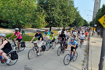 Bike riders participating in the Four-Star Bike Tour