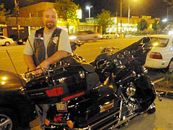 A fellow biker at The Garage