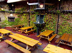 The patio at Village Tap