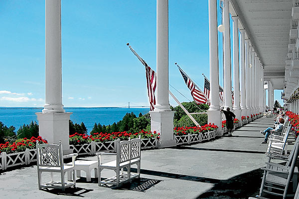 The porch of Grand Hotel