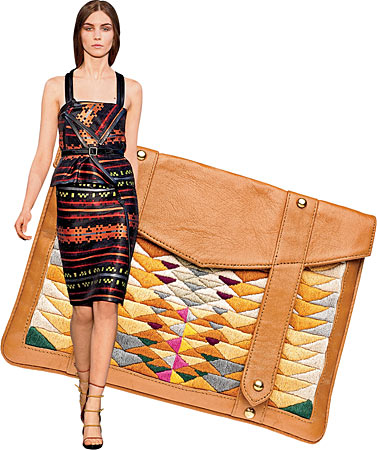 PROENZA SCHOULER dress and LIZZIE FORTUNATO JEWELS clutch