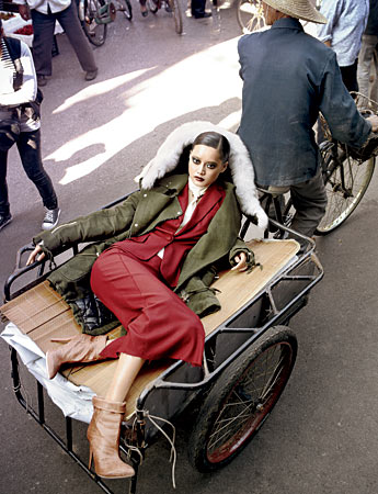 ALTUZARRA parka, jacket, and skirt, TRIBUNE STANDARD belt, , and LOEFFLER RANDALL boots