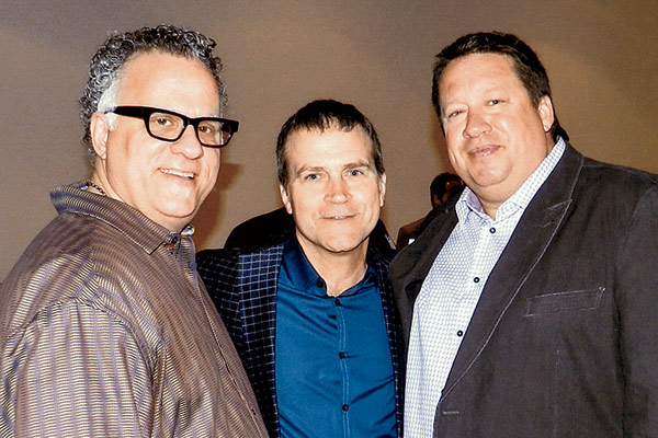 From left: Jimmy Bannos Sr., Michael Noone, Scott Harris