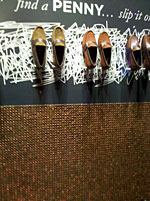 The Penny Wall at the Michigan Avenue Cole Haan store