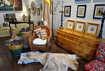 Various furniture items on display at Stuff