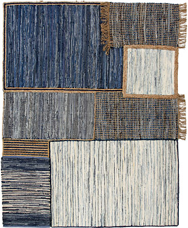 Cotton and jute 9-by-12-foot rug
