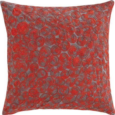 Soft Touch | Coil 18-inch-square embroidered cotton pillow, $30, at CB2.

