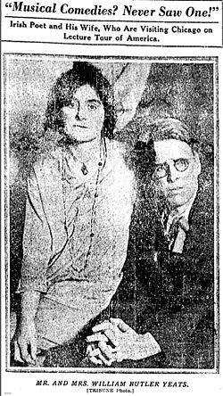 William Butler Yeats and his wife, Georgie Hyde-Lees