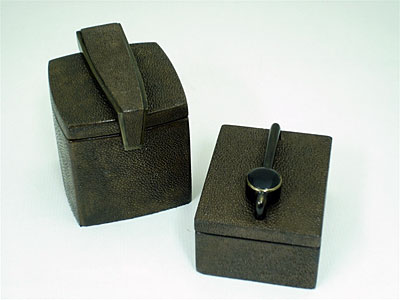 Shagreen boxes by R&Y Augousti, at Elements