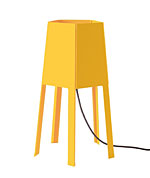 A canary powder-coated-steel Watt table lamp