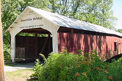 Just one of the many tranquil wonders of Indiana's covered bridge territory: the Roseville bridge, which turns 100 this year