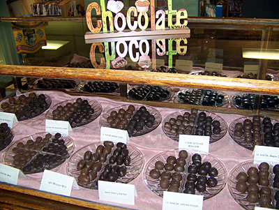 Various chocolates on display
