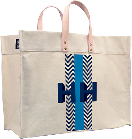 Monogrammed canvas tote