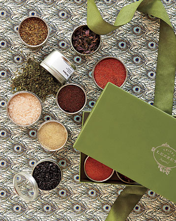 Gift box of eight imported spices and two salts