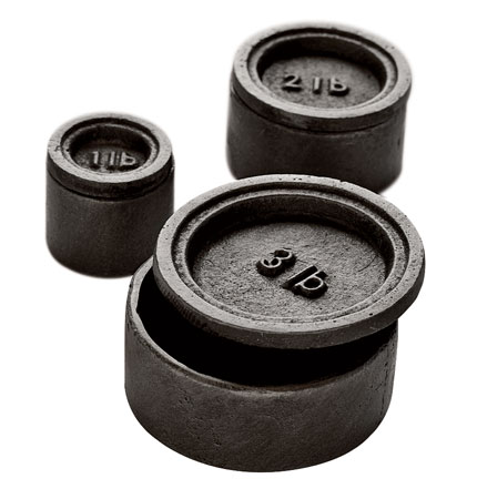 Cast-iron round weight containers