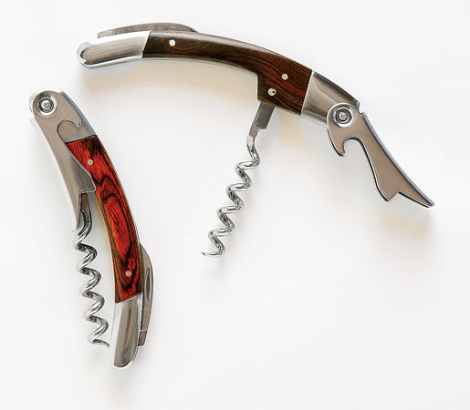 Maple- and ebony-handled corkscrews