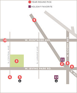 A map of Portage Park