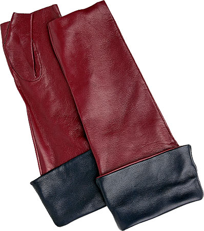 Imoni leather fingerless gloves