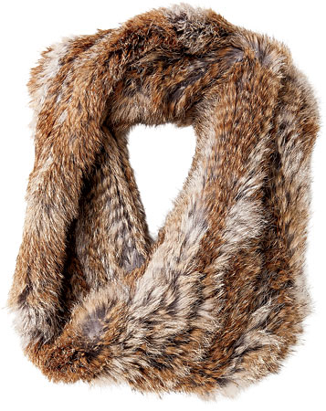 Jocelyn rabbit fur infinity scarf