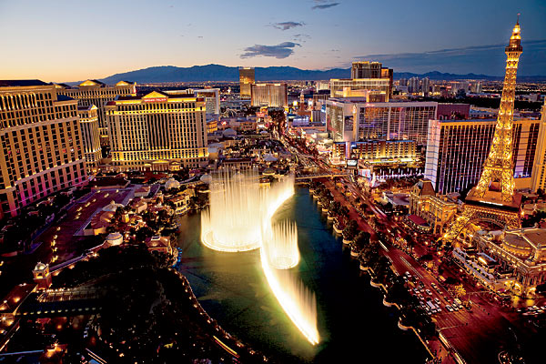 The Las Vegas Strip at sunset