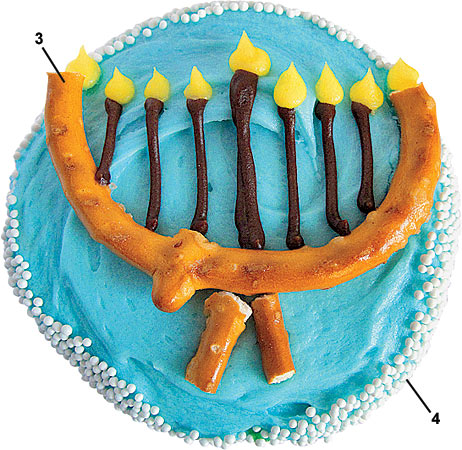 Menorah cupcake