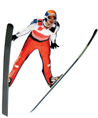 A ski jumper