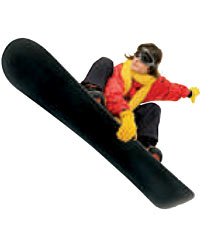 A snowboarder