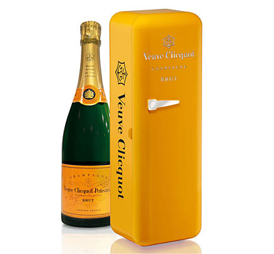 A bottle of Veuve Clicquot