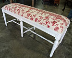 An upholstered bench from Nadeau
