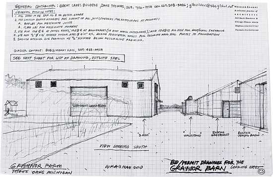 Architectural plans of Granor Farm Buildings