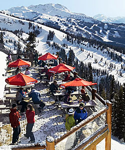 Alfresco dining in Whistler