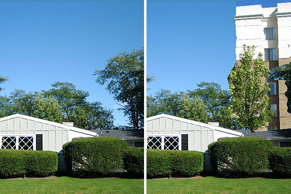 A Photoshopped example of what the proposed hotel could look like