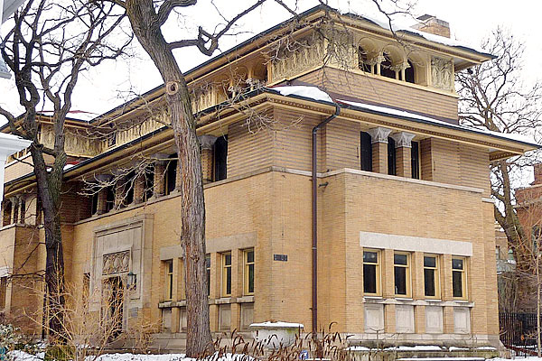 The Isidore H. Heller House, designed by Frank Lloyd Wright